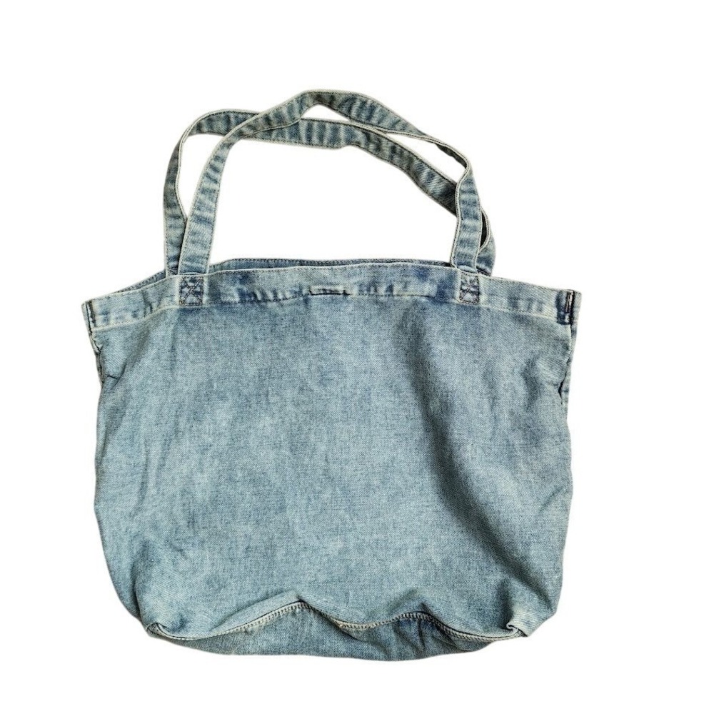 JUDY BLUE Denim Tote Bag Embroidered Logo Casual Everyday‎ - Picture 3 of 6